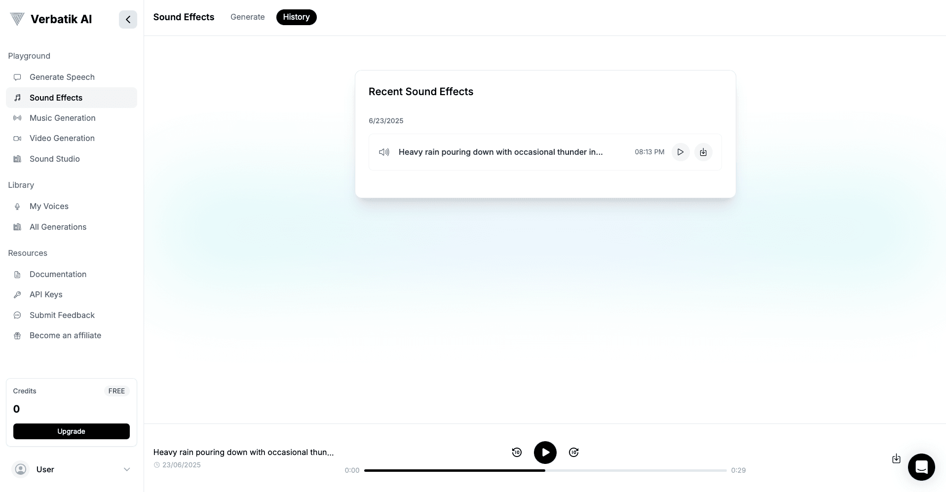 Sound Effects Generation