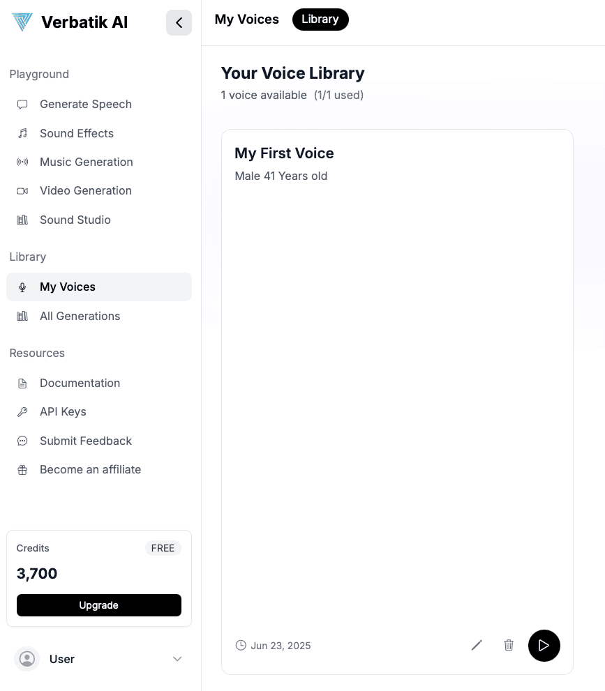 Voice Library Dashboard